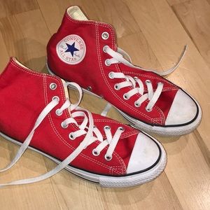 Red high top converse
